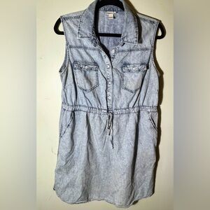 Mossimo Supply Co. Light Blue Denim Midi Dress